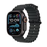 שעון אפל Apple Watch Ultra 2 MX4P3HB/A GPS + Cellular 49mm Black Titanium Case with Black Ocean Band