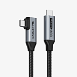 כבל נתונים Cabletime 90° Right-Angle USB-C to USB-C Cable, 20Gbps, 2m - CT-C160-PU31-CMCML-AG2