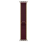 רצועות לשעונים Apple 49mm Burgundy Trail Loop - S/M - Natural Titanium Finish - MK8G4ZM/A