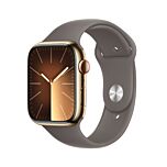 שעון אפל Apple Watch Series 9 GPS + Cellular 45mm Gold Stainless Steel Clay Sport Band S/M MRMR3QI/A