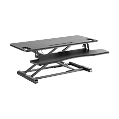 מתאם עמידה לשולחן LUMI Gas Spring Sit-Stand Desk Converter with Keyboard Tray Deck (Standard MDF Board Surface) - DWS28-02N WHITE