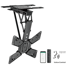 מתקן תקרה לטלוויזיה LUMI Smart Swivelling Flip Down TV Ceiling Mount for Wood Ceiling Joints - 90902-807-43
