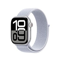 שעון אפל Apple Watch Series 10 MWWD3QI/A GPS 42mm Silver Aluminum Case with Blue Cloud Sport Loop