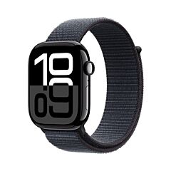 שעון אפל Apple Watch Series 10 MWY53QI/A GPS + Cellular 46mm Jet Black Aluminum Case with Ink Sport Loop