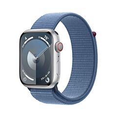 שעון אפל Apple Watch Series 9 GPS + Cellular 45mm Silver Aluminum Winter Blue Sport Loop MRMJ3QI/A