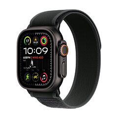 שעון אפל Apple Watch Ultra 2 MX4V3HB/A GPS + Cellular 49mm Black Titanium Case with Black Trail Loop - M/L