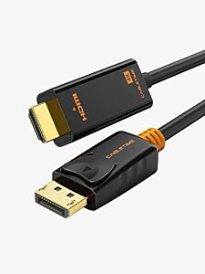כבל וידאו Cabletime DisplayPort 1.2 to HDMI Cable, 4K@60Hz, 1.8m (Black) - CT-AV585-02G(4K60)-B1.8