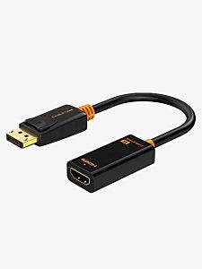 מתאם וידאו Cabletime DisplayPort Male to HDMI Female Adapter, 4K@30Hz, 20cm - CT-AV586-01G(4k)-B0.2