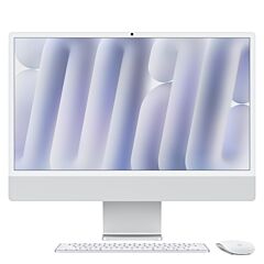 איימק Apple iMac 24" Retina 4.5K MCR24HB/A Standard glass, M4 10C CPU 10C GPU, 24GB, 512GB, Gigabit Ethernet, Magic Mouse, Magic Keyboard with touch ID, Four Thunderbolt 4 ports, Silver