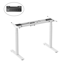 שולחן עמידה מתכוונן חשמלי LUMI Electric Three-Stage Sit-Stand Desk with Dual Motors (White) - 90902-817-02