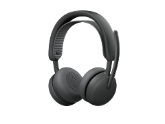 אוזניות אלחוטיות לוג'יטק Logitech Zone Wireless 2 ES Business Headset Teams Version, Native Bluetooth (Graphite) - 981-001512