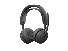 אוזניות אלחוטיות לוג'יטק Logitech Zone Wireless 2 ES Business Headset Teams Version, with Receiver (Graphite) - 981-001493