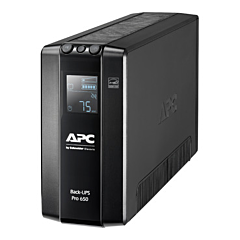 ‏אל פסק APC Back-UPS Pro BR 650VA, 6 Outlets, AVR, LCD Interface - BR650MI