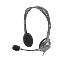 אוזניות חוטיות לוג'יטק Logitech Stereo Headset H110 (Dark Gray) - 981-000271