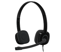 אוזניות חוטיות לוג'יטק Logitech Stereo Headset H151 (Black) - 981-000589