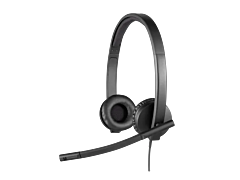 אוזניות חוטיות לוג'יטק Logitech H570e USB Headset UC Version (Stereo, USB-A) - 981-000575