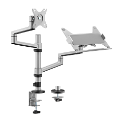 LUMI Premium Aluminum Articulating Monitor Arm with Laptop Tray