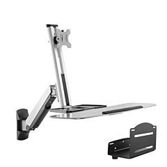 LUMI Single Screen Classic Gas Spring Computer Wall Mount with CPU Holder