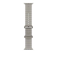 רצועות לשעונים Apple 49mm Translucent Grey Ocean Band - Natural Titanium Finish - MK7K4ZM/A