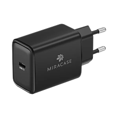מטען קיר Miracase MWCM65PD1 Mini 65W GaN Wall Charger with 100W USB-C to USB-C Cable (Black)