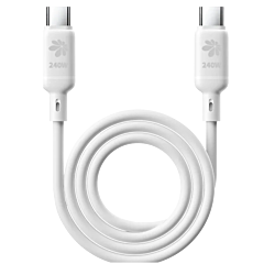 כבל טעינה Miracase MTCS240W 1.2m USB-C to USB-C Silicone Cable (240W) (White)