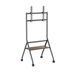 LUMI Minimalist Heavy-Duty Studio TV Cart (Black)