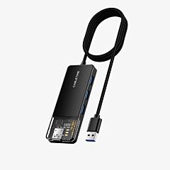 Cabletime 4-Port USB-A 3.0 Hub with USB-C Power Supply, 5Gbps