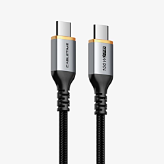 כבל נתונים וטעינה Cabletime USB-C to USB-C Cable, 480Mbps, 100W, 2m (Black) - CT-CM100-AG2