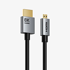 כבל וידאו Cabletime Bi-Directional Micro HDMI to HDMI Cable, 8K@60Hz, 1.5m - CT-HDD8K-AG1.5