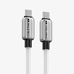 כבל טעינה Cabletime USB-C to USB-C Cable, 240W, 1m (White) - CT-CM240-ZSW1