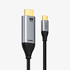 כבל וידאו Cabletime USB-C to HDMI Cable, 18Gbps, 4K@60Hz, 1m (Black) - CT-C160-PU31-CMHD2-S1