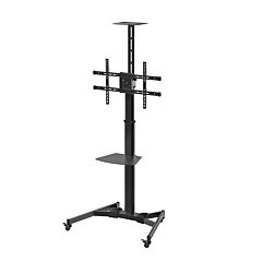 LUMI Telescopic Height Adjustable Steel TV Cart