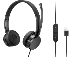 Lenovo USB-A Wired Stereo On-Ear Headset