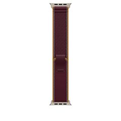רצועות לשעונים Apple 49mm Burgundy Trail Loop - S/M - Natural Titanium Finish - MK8G4ZM/A