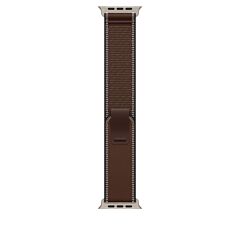 רצועות לשעונים Apple 49mm Dark Umber Trail Loop - S/M - Natural Titanium Finish - MK8J4ZM/A