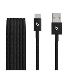 מארז כבלי טעינה ארוגים Apple Beats USB-A to USB-C Woven Cables (1.5 m) - Bolt Black (2-Pack) - MDGH4ZM/A