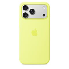 כיסוי סיליקון לאייפון 17 פרו מקס Apple iPhone 17 Pro Max Silicone Case with MagSafe - Neon Yellow MGFM4ZM/A