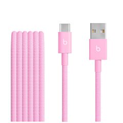 כבל טעינה ארוג Apple Beats USB-A to USB-C Woven Cable (1.5m) - Power Pink - MK8R4ZM/A
