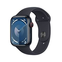 שעון אפל Apple Watch Series 9 GPS + Cellular 45mm Midnight Aluminum Midnight Sport Band M/L MRMD3QI/A