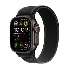שעון אפל Apple Watch Ultra 2 MX4U3HB/A GPS + Cellular 49mm Black Titanium Case with Black Trail Loop - S/M