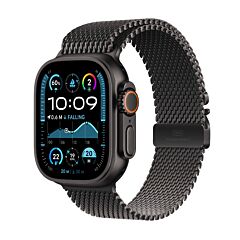 שעון אפל Apple Watch Ultra 2 MX4W3HB/A GPS + Cellular 49mm Black Titanium Case with Black Titanium Milanese Loop - S