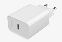 מטען קיר מהיר לאייפון Mophie 20W Wall Charger (EU Adapter) USB-C PD 50W White-573281