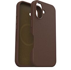 כיסוי דמוי עור חום MagSafe לאייפון 16, OtterBox Brown Symmetry Cactus Leather MagSafe Case for iPhone 16