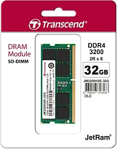 Transcend 32GB DDR4 SODIMM - 3200 (RAM Upgrade) JM3200HSE