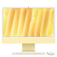 איימק Apple iMac 24" Retina 4.5K Z1EK-CTO38 Nano-texture glass, M4 10C CPU 10C GPU, 16GB, 256GB, Gigabit Ethernet, Magic Mouse, Magic Keyboard with Touch ID and Numeric, Four Thunderbolt 4 ports, Yellow